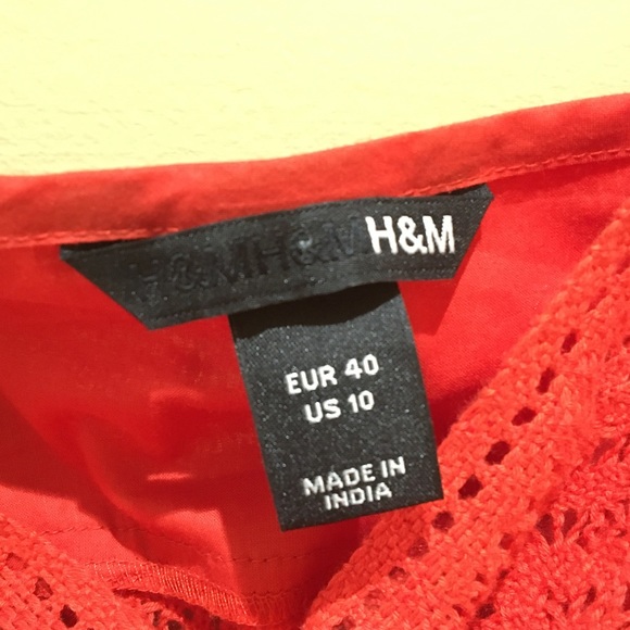 H&M 90’s Red Halter Lace Blouse - Picture 5 of 5